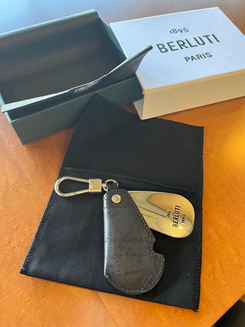 Berluti ブラック レザー シューホーン