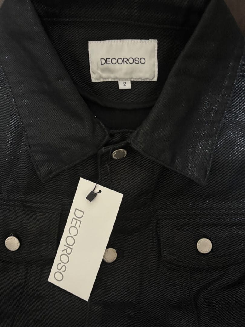【新品・未使用】DOCOROSO ブラックコーティングデニムジャケット