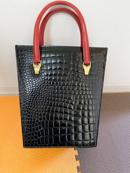 銀座マリー 鞄 ハンドバッグクロコダイル型押し