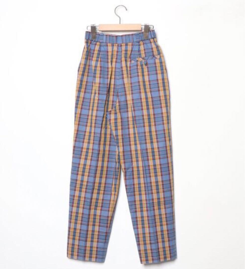 希少 クロエゴルフ Chloe GOLF チェックパンツ 綿100% 9号 美品