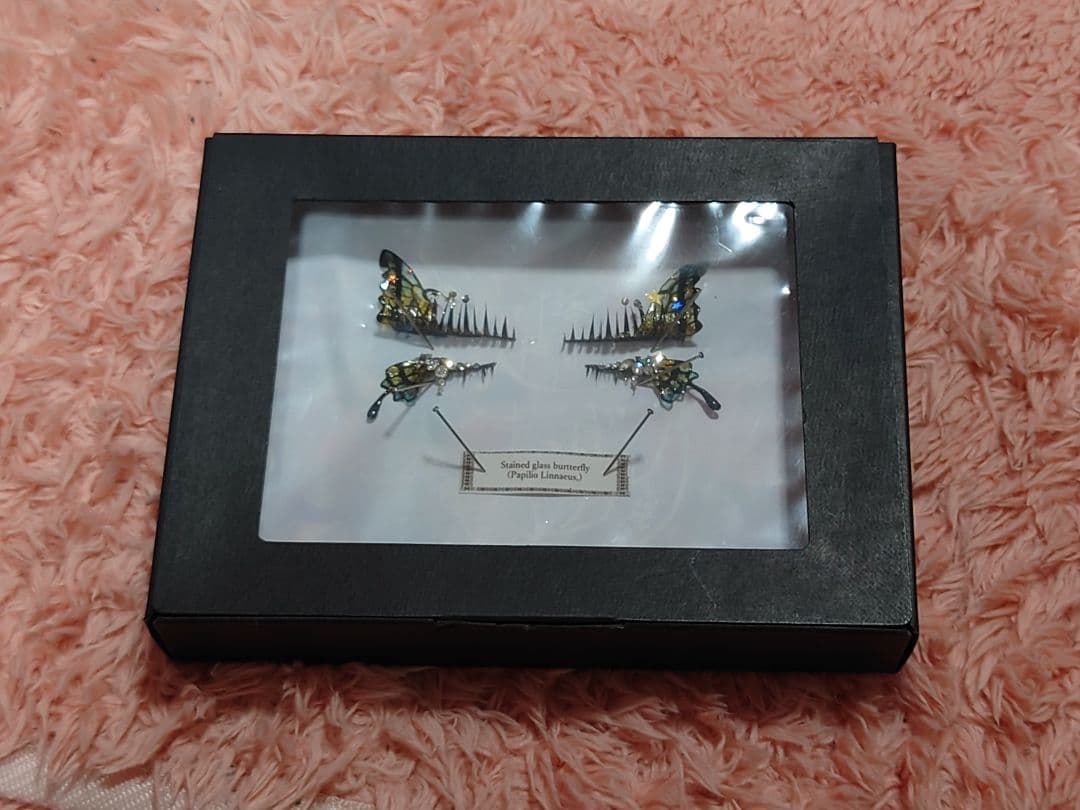 実柚季のまつげ MYK WORK つけまつげ　ステンドグラス蝶　上下セット