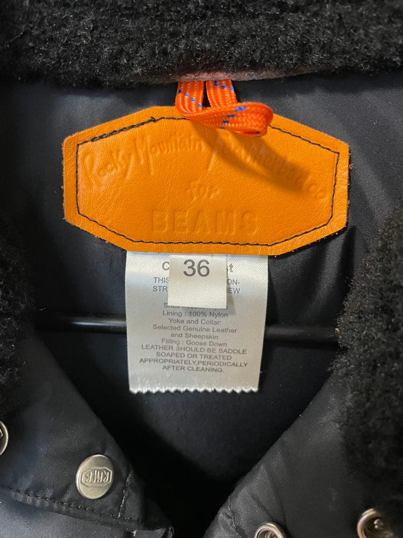 ロッキーマウンテン ビームス ダウンベスト ブラック 36