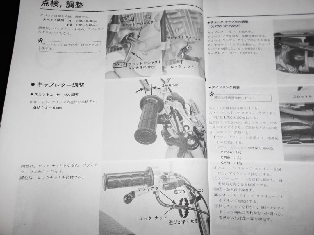 ホンダ シャリイ・シャリー B.C［CF50/CF70］ 純正サービスマニュアル