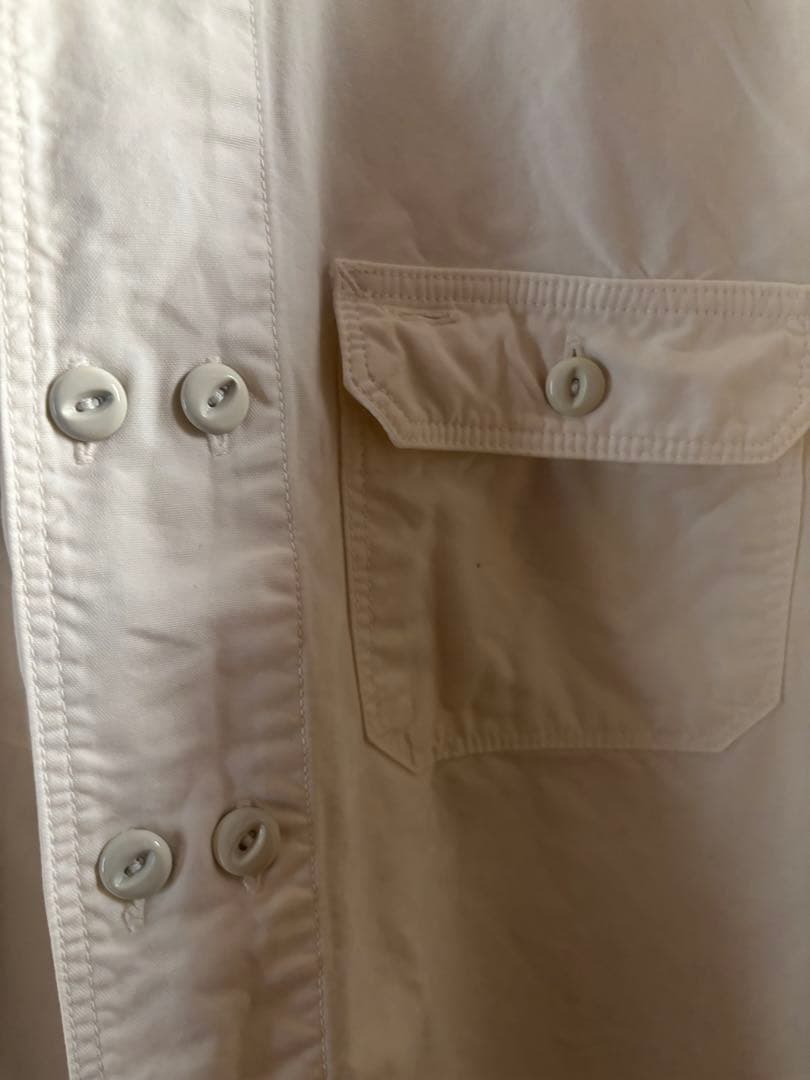 キャピタル KAPITAL コットンシャツ ホワイト ミリタリー ワークシャツ