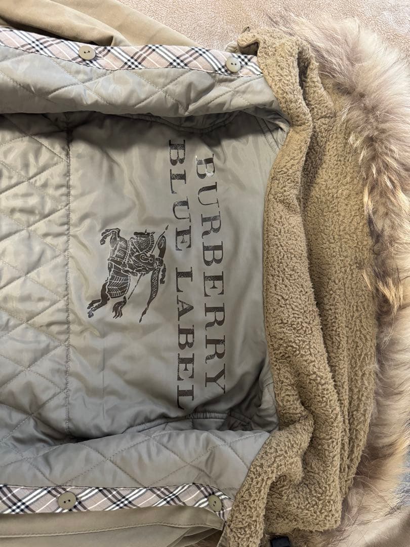 Burberry Blue label ベージュファー付きモッズコート