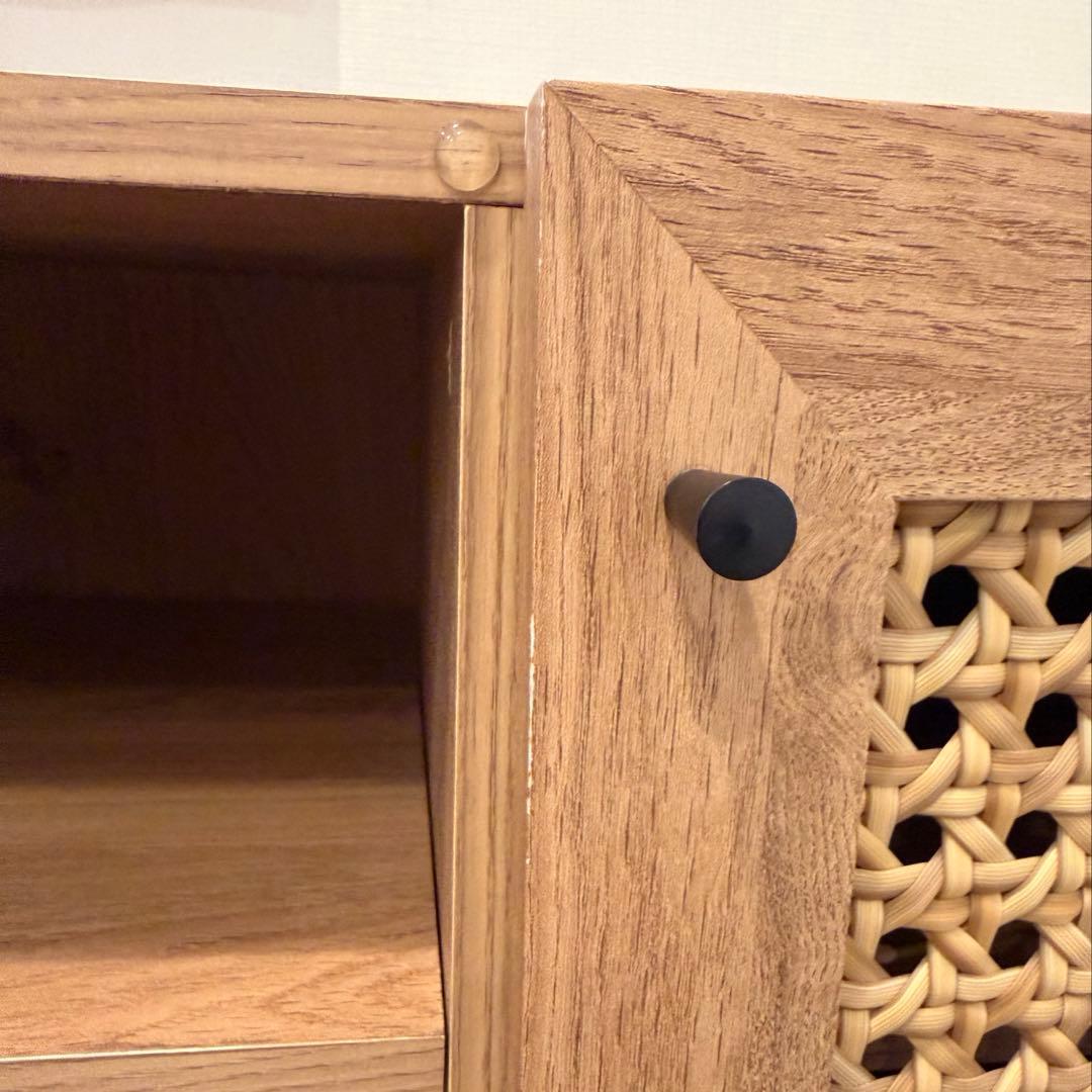 【LOWYA　ラタン調キャビネット　】