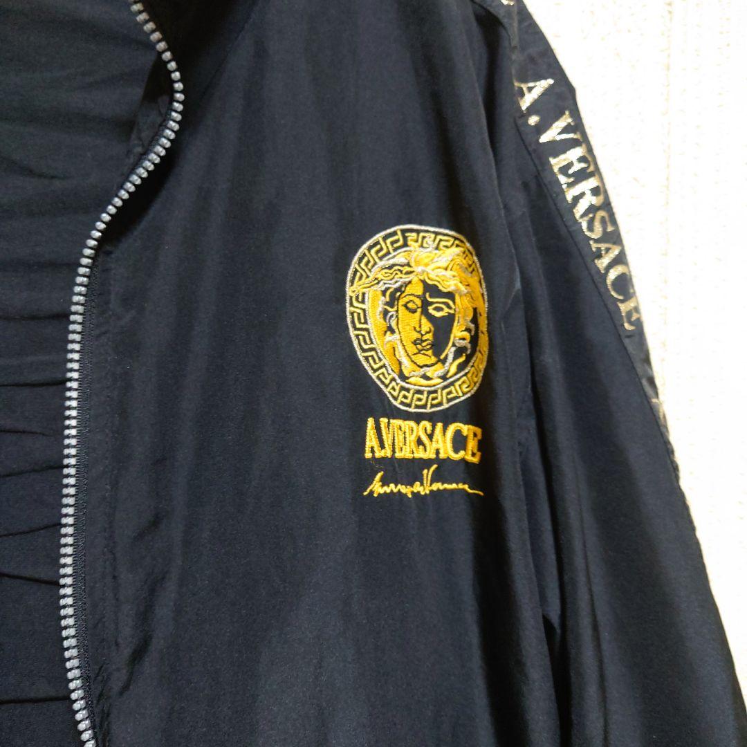 A.VERSACE ブラック ナイロンジャケット M　上下セット