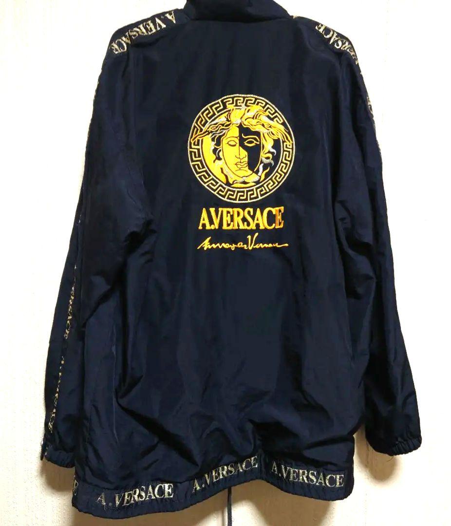 A.VERSACE ブラック ナイロンジャケット M　上下セット