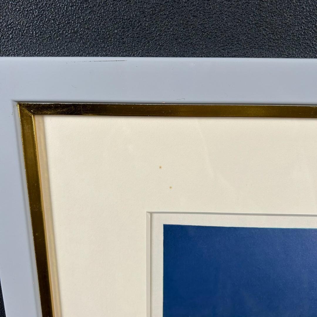 牧野宗則「月への小道」木版画 1994年制作 直筆サイン入り 額縁入り 限定品