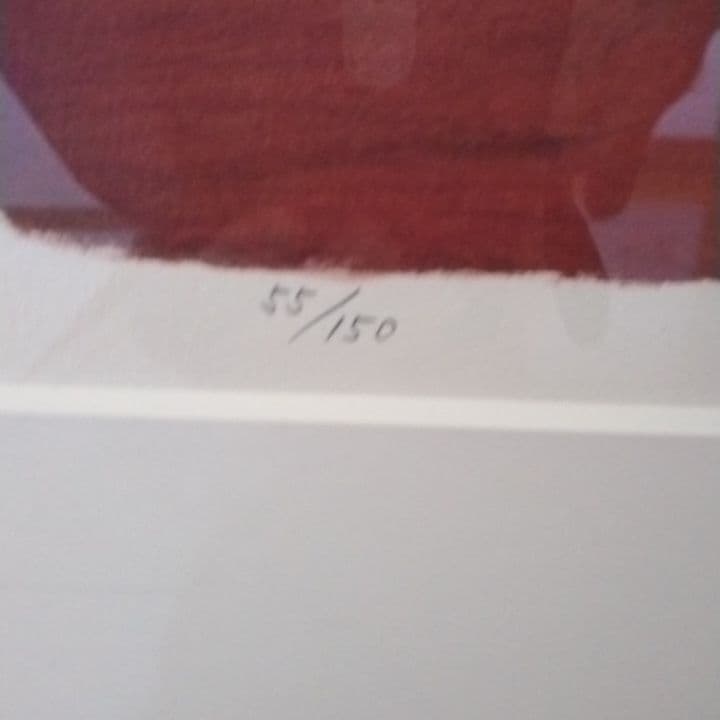 斎藤三郎　「踊り小屋」　日本画家　希少　リトグラフ　大型　大きい　ビックサイズ