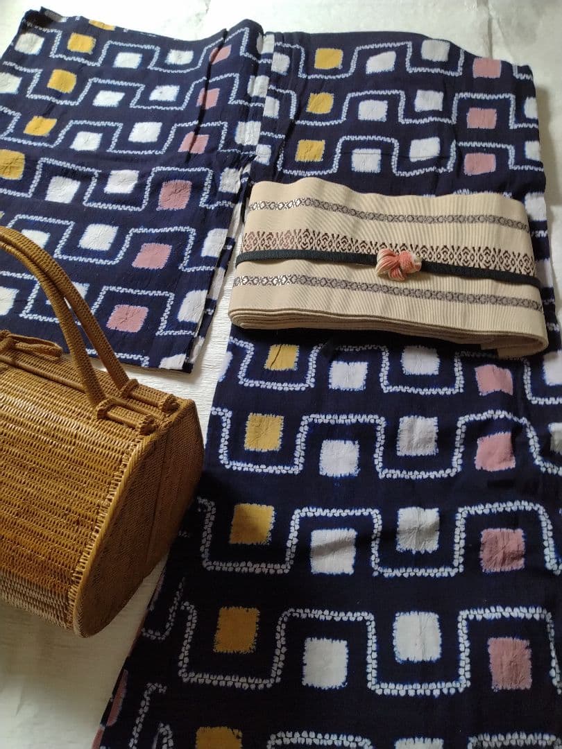 高級浴衣　有松鳴海絞りの浴衣