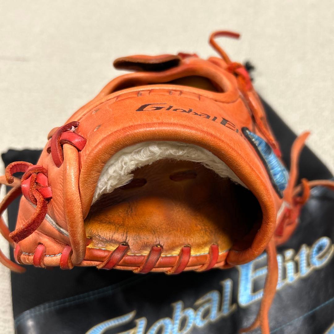 【ミズノ】グローバルエリート軟式投手用　グラブ　ダイバーシティブルー　専用袋付き