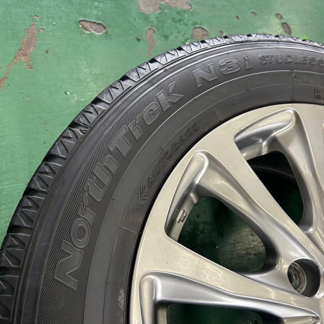 中古スタッドレス195/65R15ノーストレックアルミ付き　ノア、ヴォクシー等
