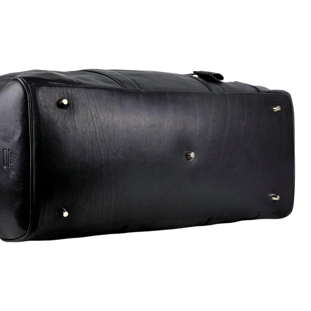 美品 コーチ COACH オールレザー ボストンバッグ トラベルバッグ ブラック