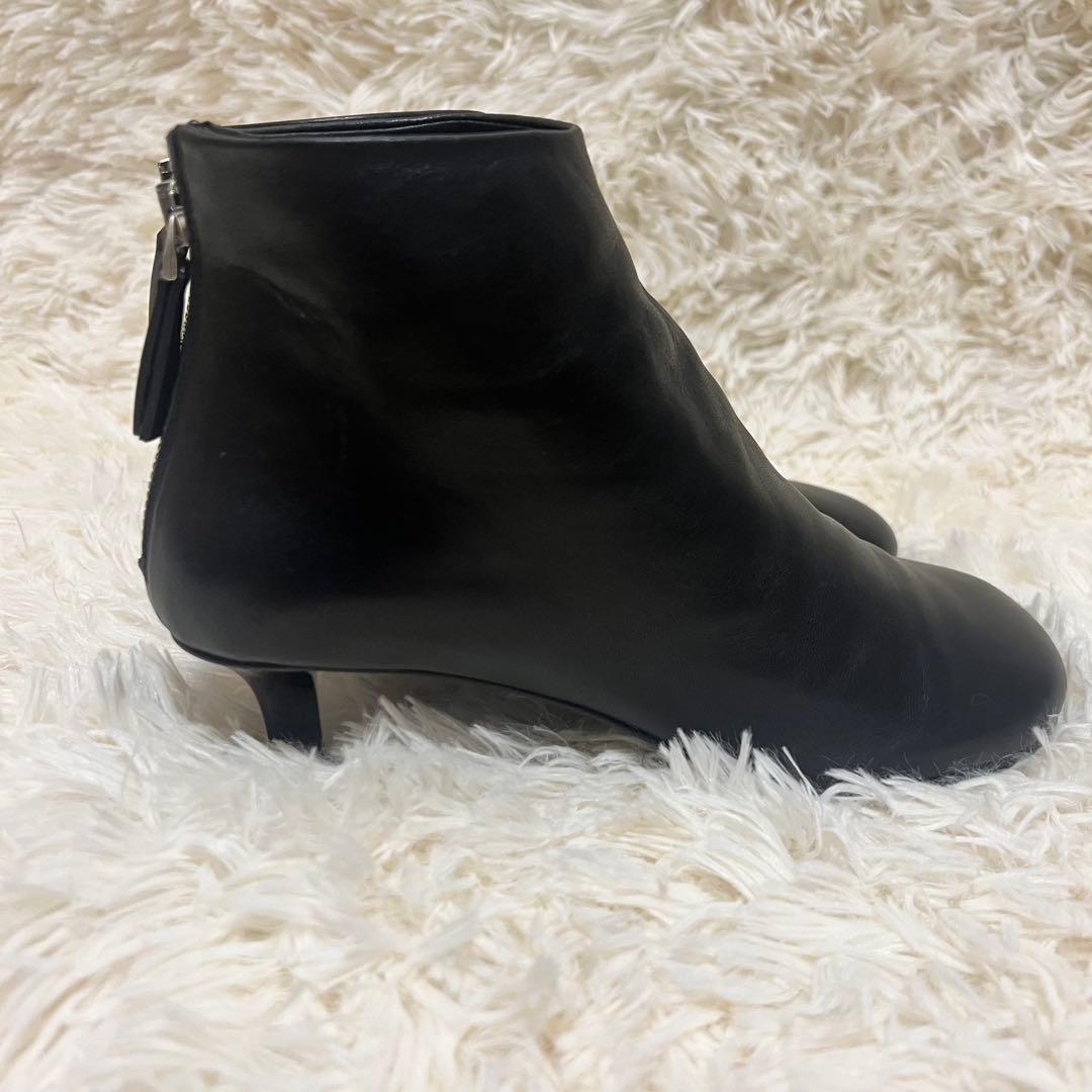 JIL SANDER ジルサンダー　ショートブーツ　レザー　23cm ブラック