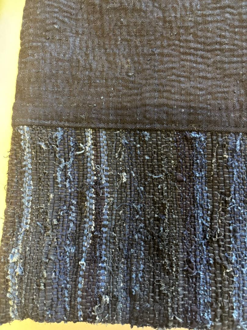 古布　藍染　庄内刺し子と裂織りのショルダーバッグ　絣　リメイク