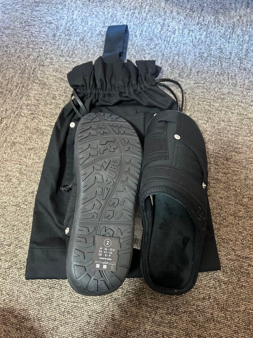 subu 韓国限定 カーペンターサンダル ブラック