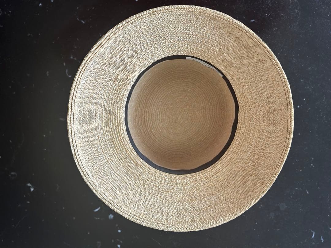 美品　平田暁夫　上品カジュアル　麦わら帽　M