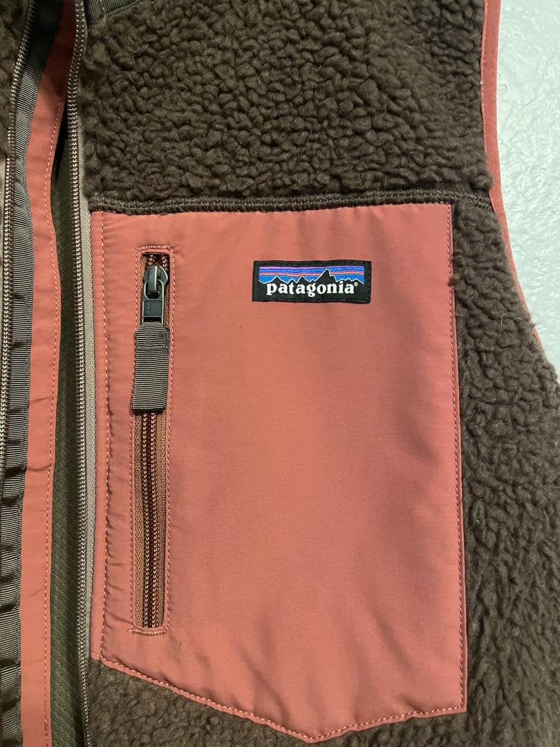 Patagonia フリース ダウンベスト Lサイズ 茶色