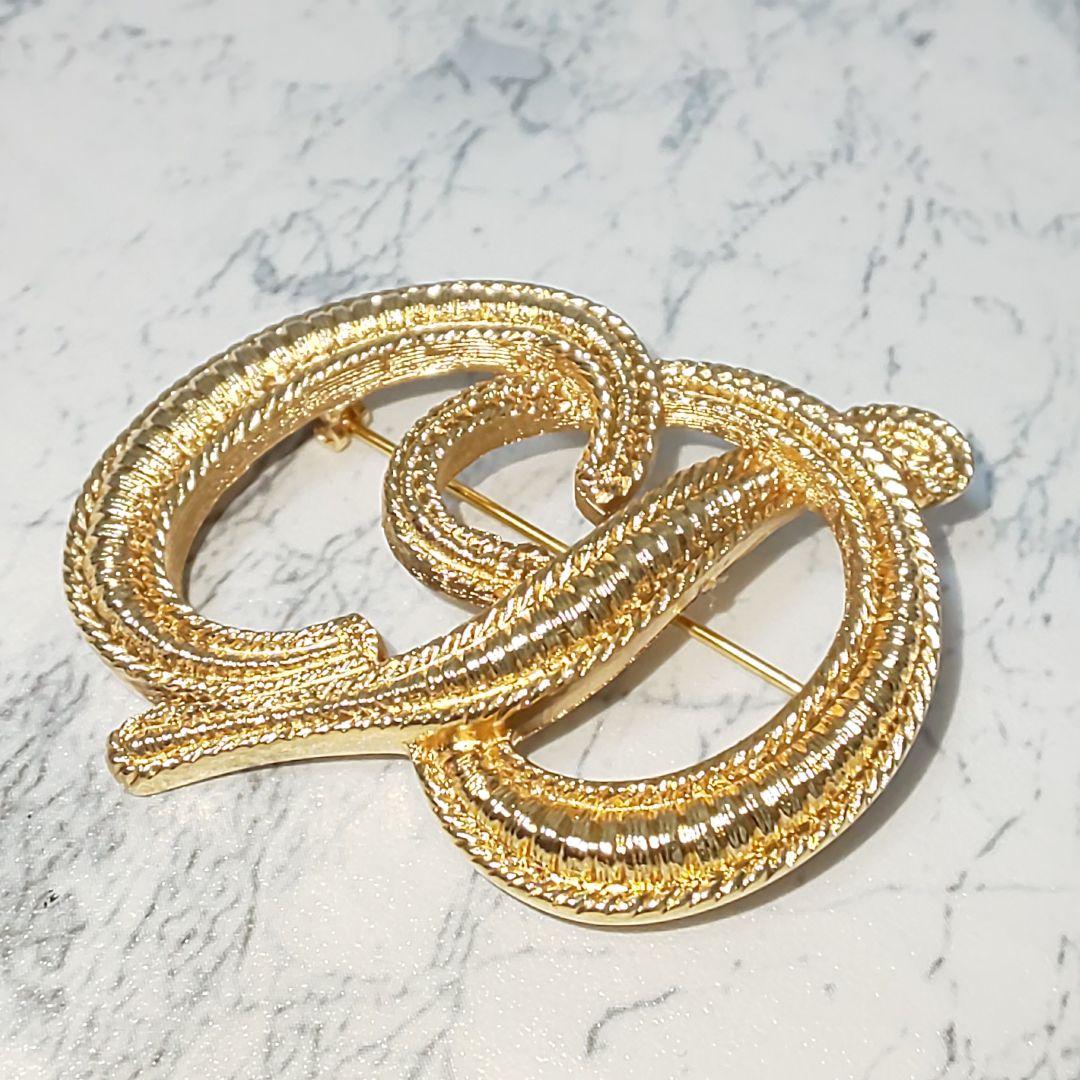 【極美品】Christian Dior アイコンロゴ CDロゴブローチ ゴールド
