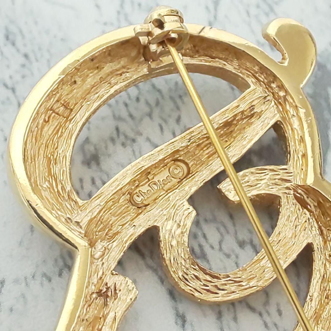 【極美品】Christian Dior アイコンロゴ CDロゴブローチ ゴールド