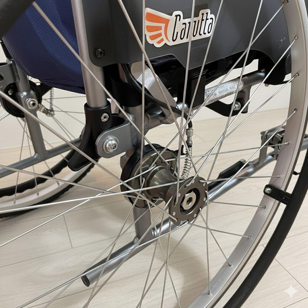 ♿ 自走式 とても便利な多機能タイプ 超軽量 車椅子 ノーパンクタイヤ ⑥