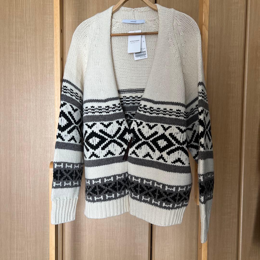 最終値下げ　FRAMeWORK ジャガードカーディガン