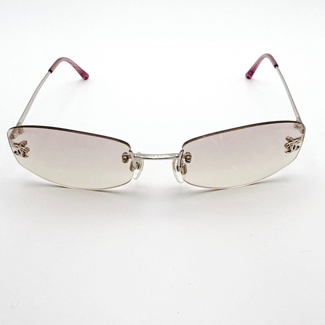 希少✨ CHANEL シャネル リムレス サングラス グラデーション ピンク