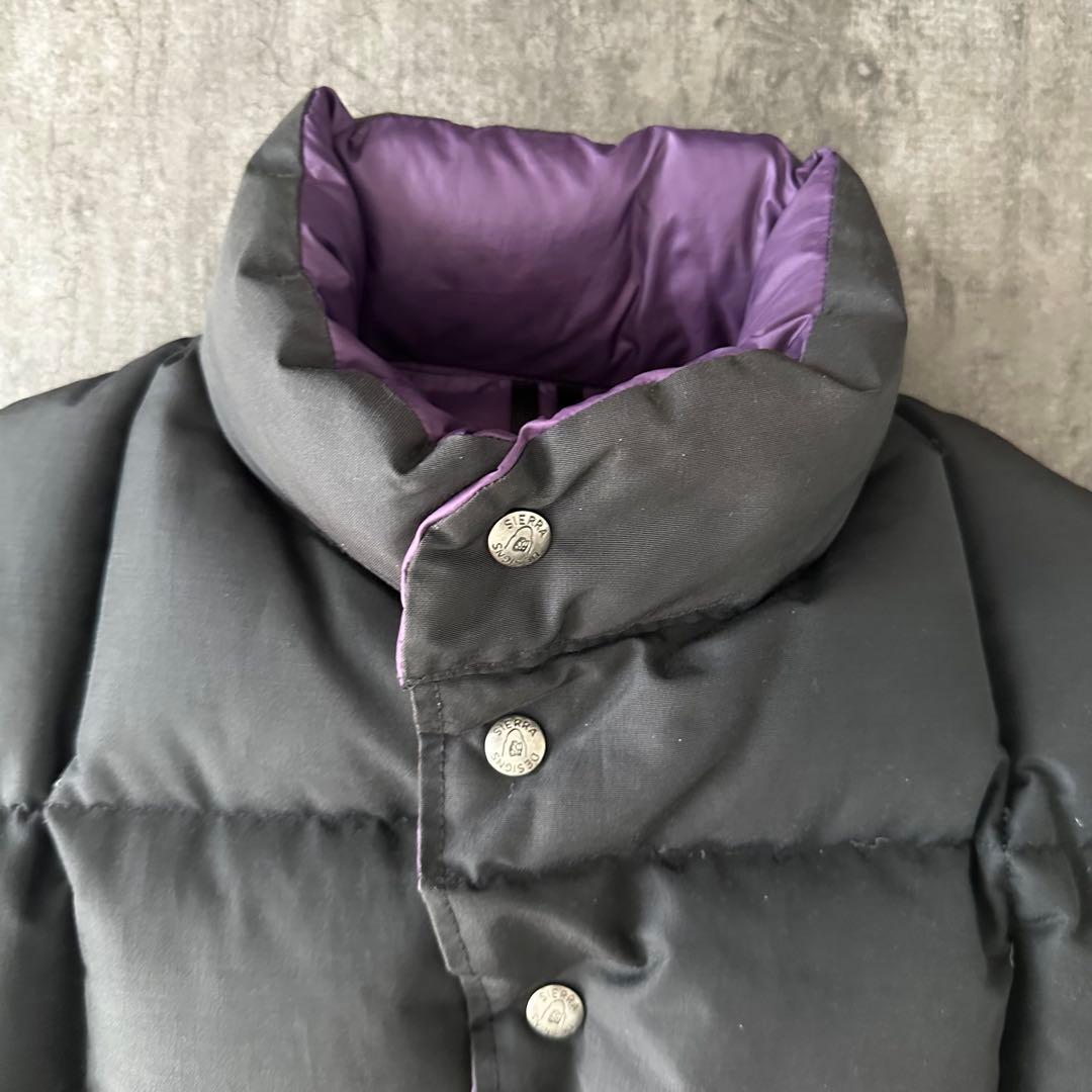 SIERRA DESIGNS リバーシブルダウンベスト ブラック/パープル