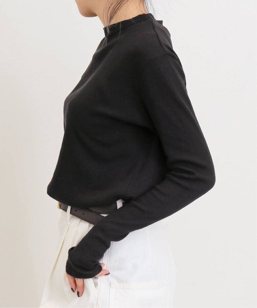 新品 アパルトモンRIB LONGSLEEVE T-SHIRT ブラック