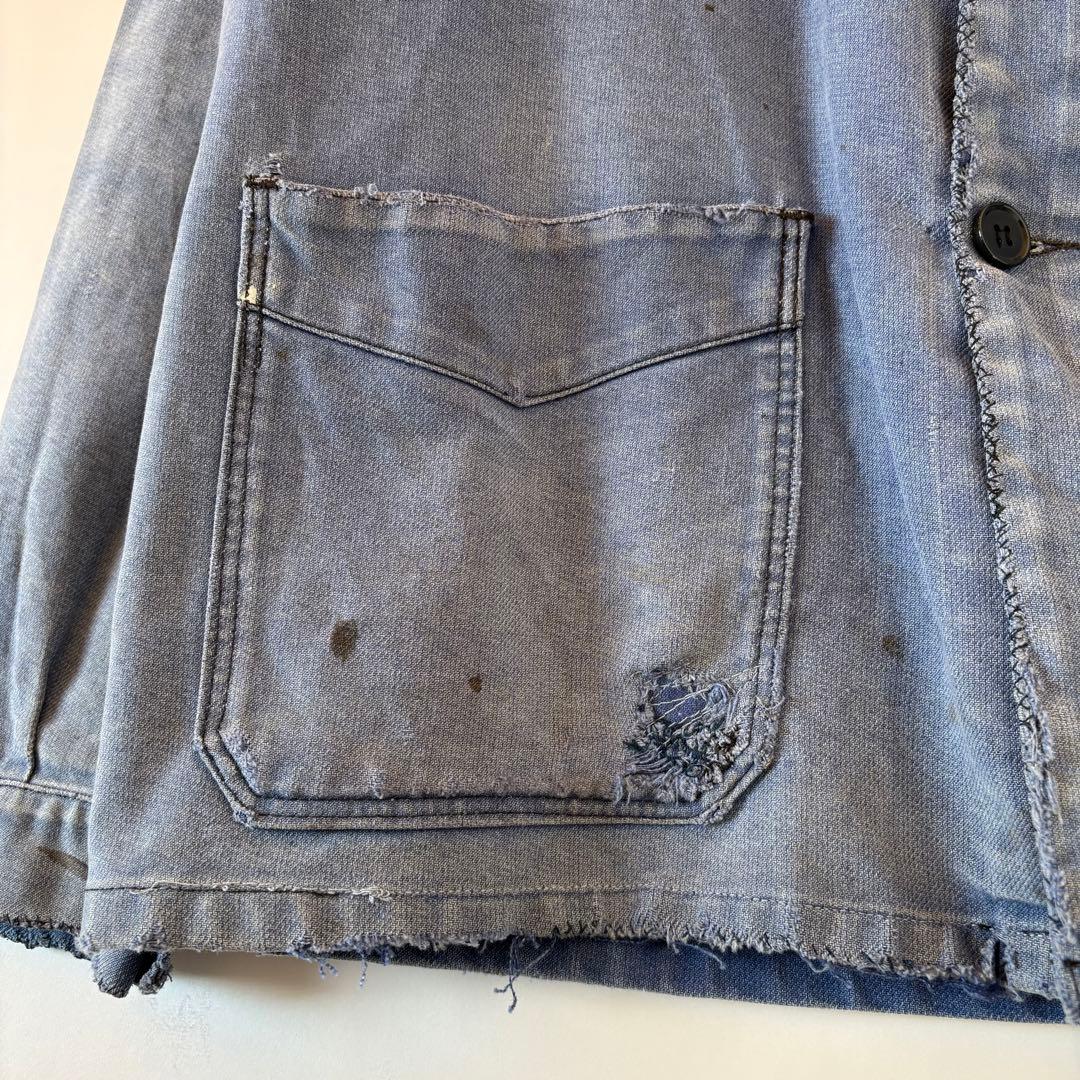 60s ヴィンテージ フレンチ Vポケ カバーオール ユーロ古着 ヨーロッパ