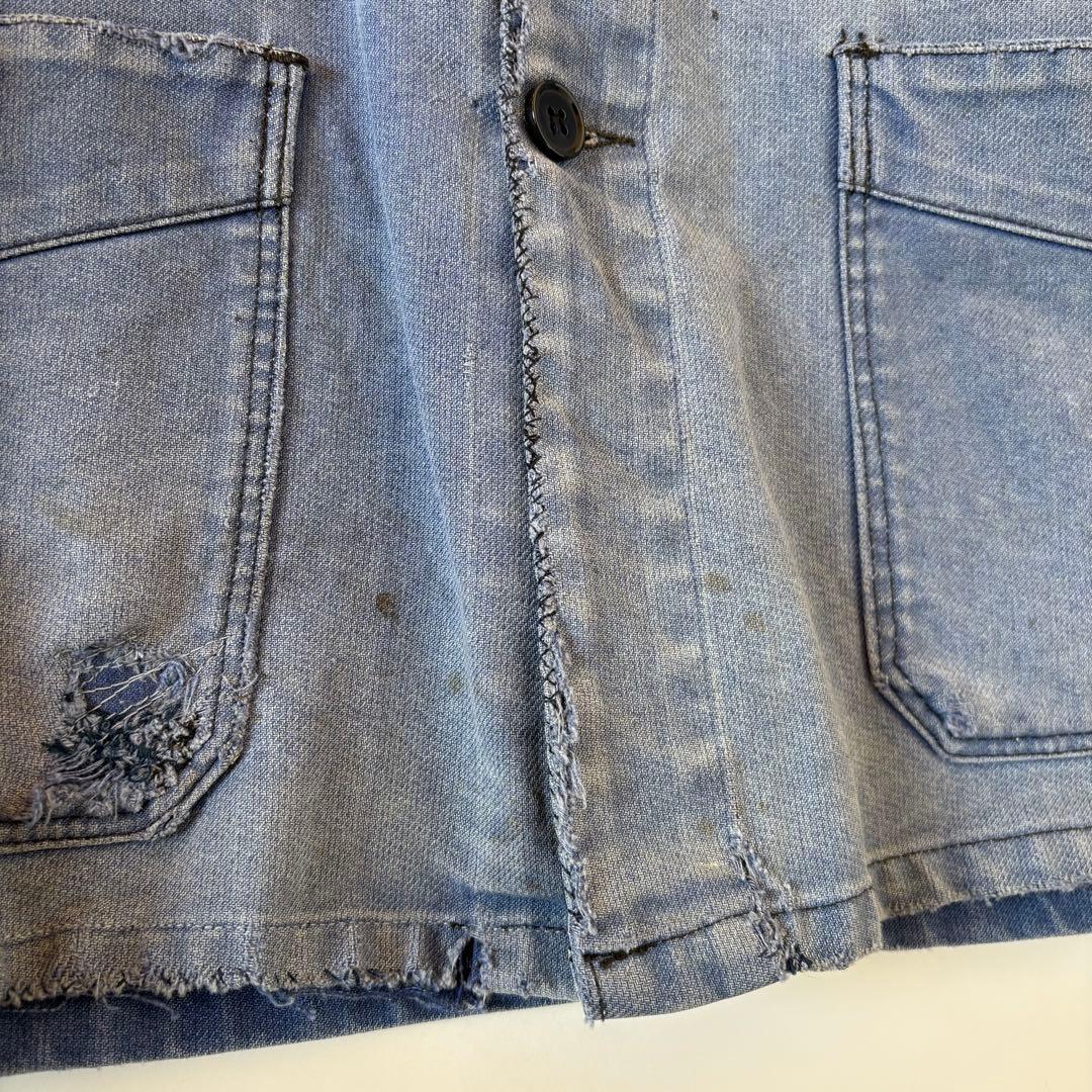 60s ヴィンテージ フレンチ Vポケ カバーオール ユーロ古着 ヨーロッパ