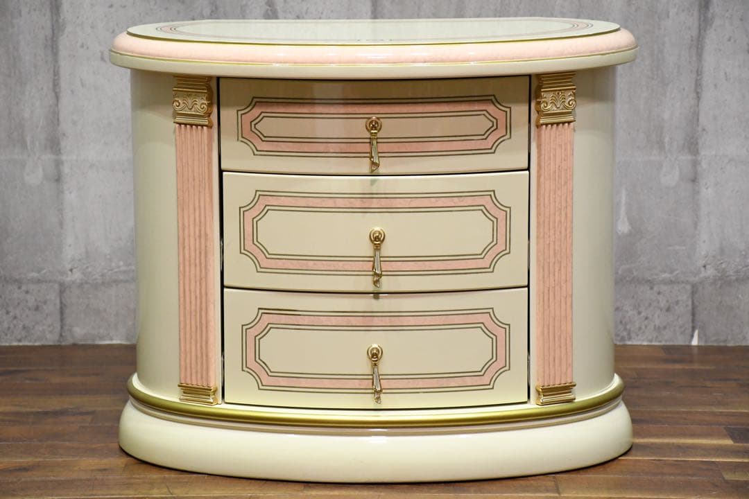 DGC70 イタリア製 サイドチェスト 3ドロワー ナイトチェスト