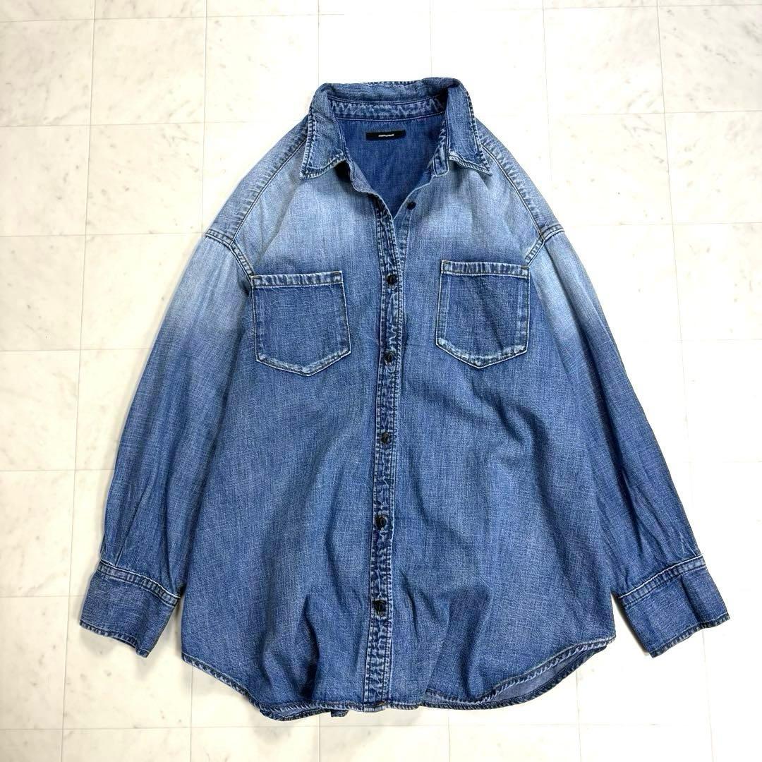 chia ◡̈♡です★美品★24AW ライトオンスデニムシャツ