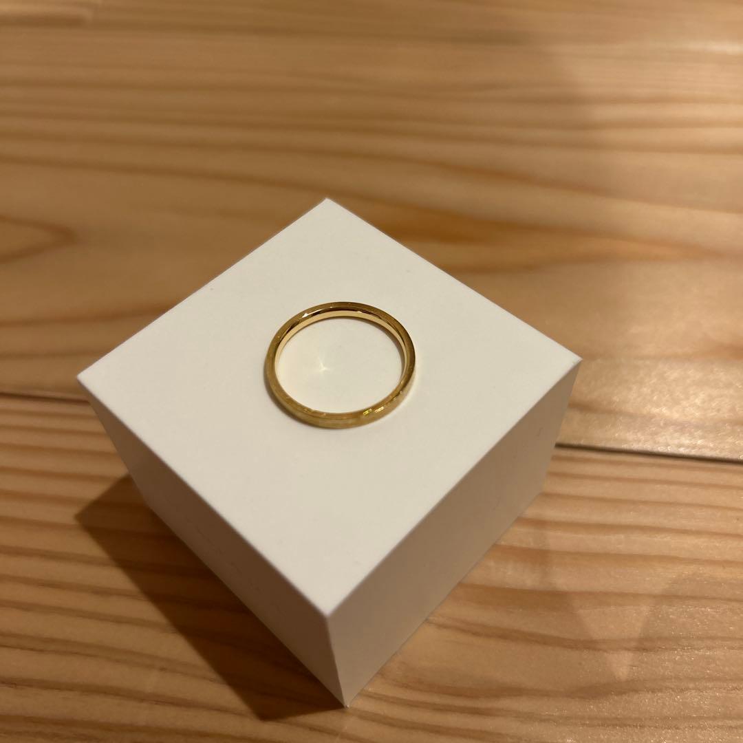 shihara K18YG フラットリング2.0 15.5