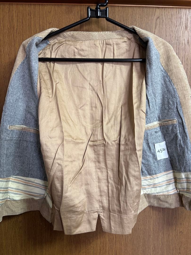 45rpm45rコーデュロイ ノーカラーベスト