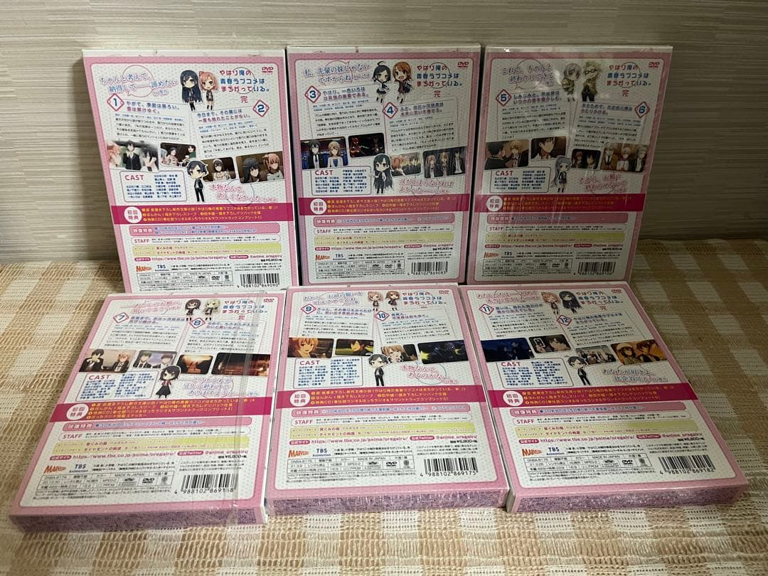 小説付　やはり俺の青春ラブコメはまちがっている。完 初回全6巻セット　DVD