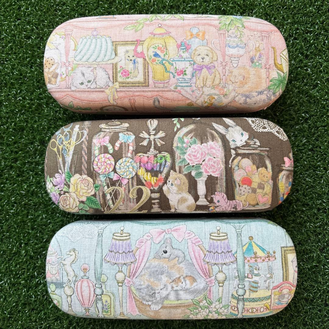 ピカピカ☆ハンドメイド メガネケース コンパクトミラー ユキエモン