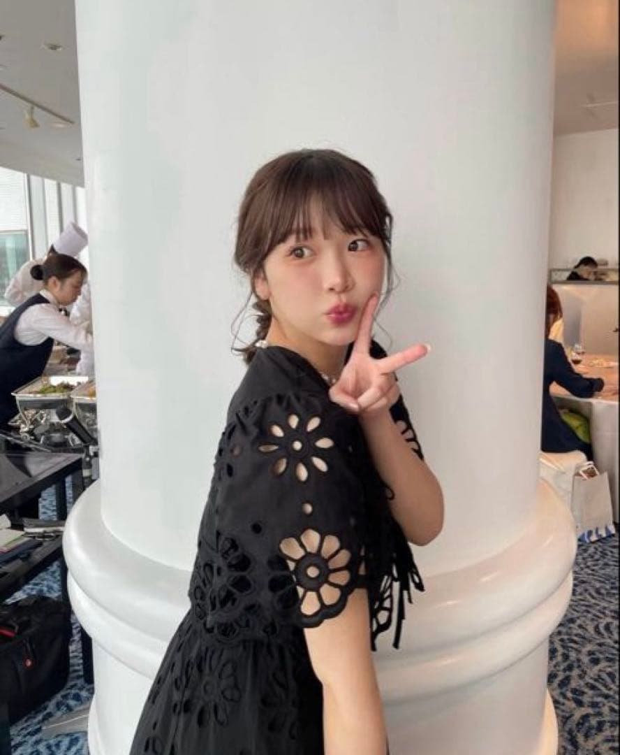 ollun フラワーレースキャミセットドレス