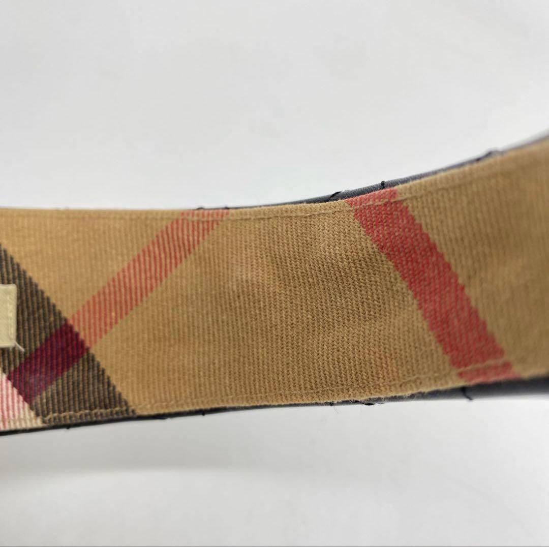 BURBERRY バーバリー カチューシャ ノバチェック、レザー　ヘアバンド