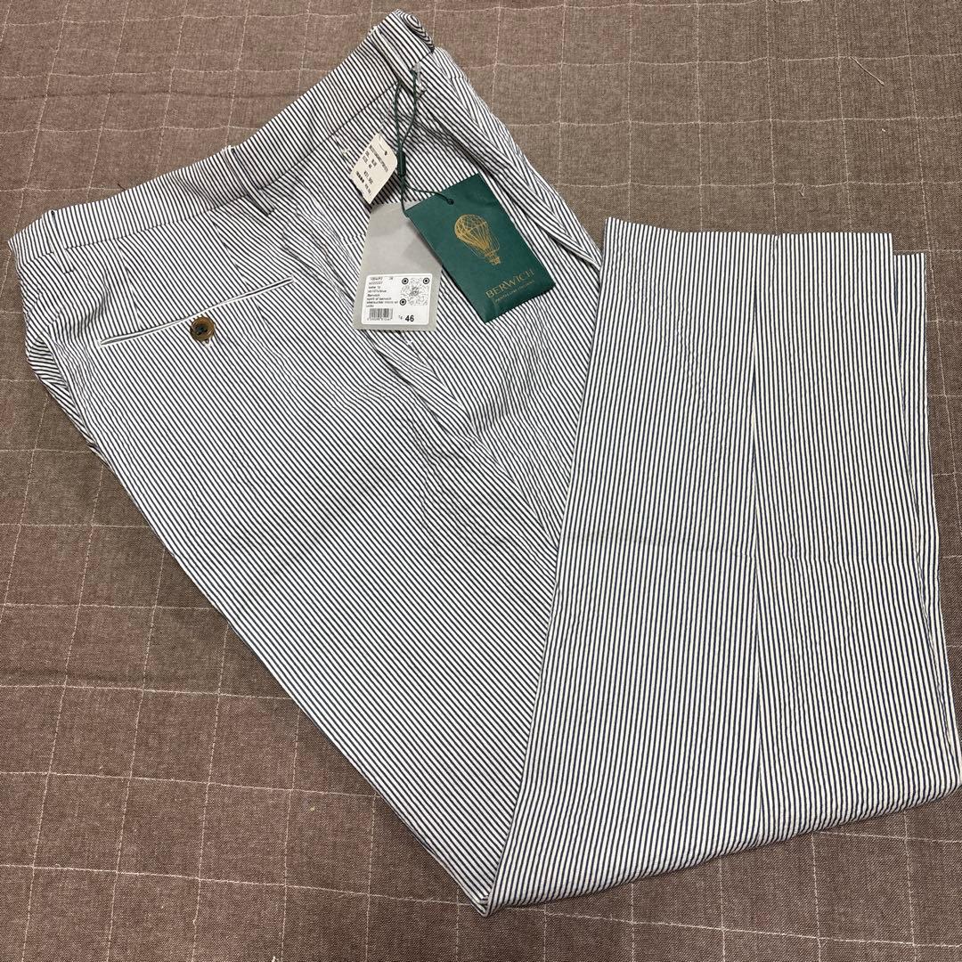 新品 BERWICH ベルウィッチ スラックス シアサッカー 46 最終値下げ