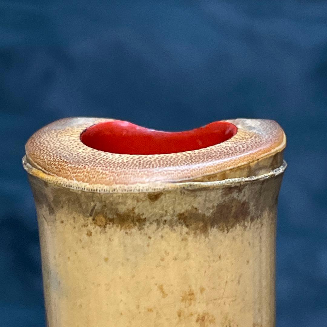 尺八 都山流 在銘 中継ぎ緩み無し 籐巻き 銀一線 長尺管 【音出し確認済み】