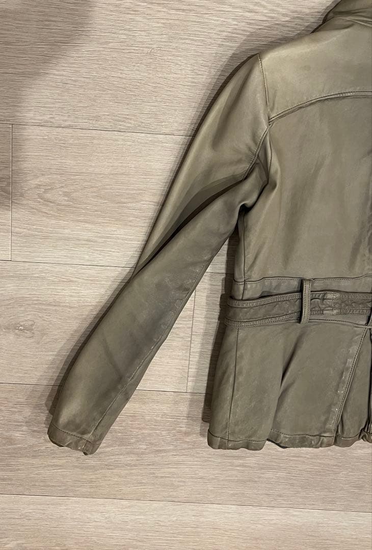 GIORGIO BRATO　レザー　ライダース　ジャケット　フード