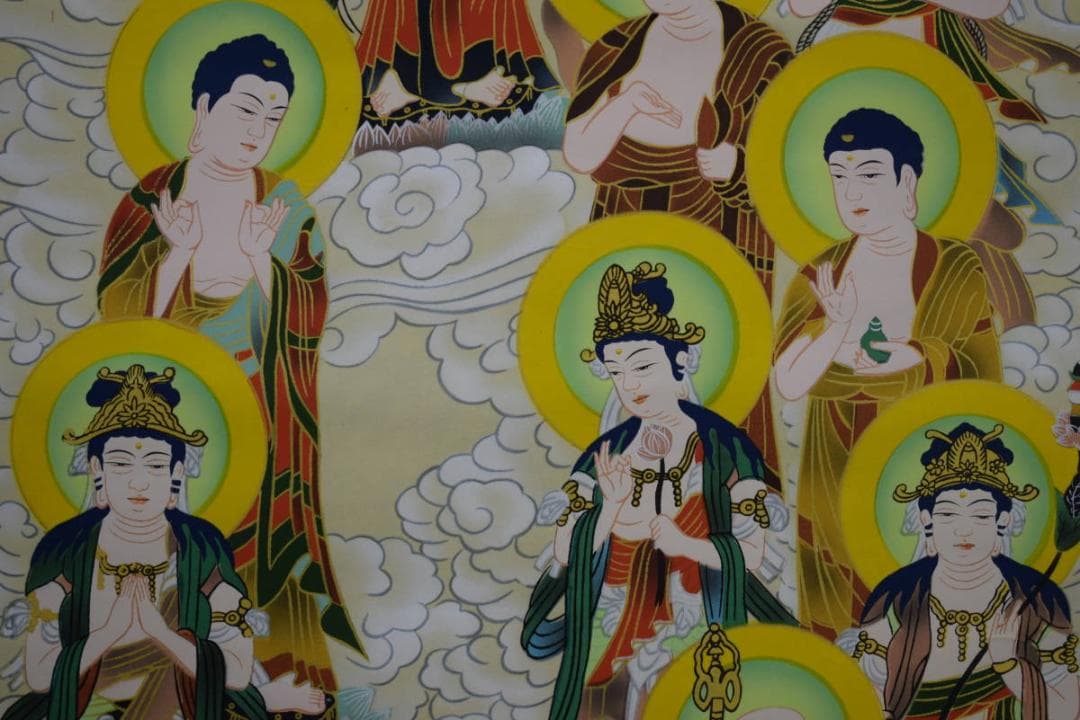 真作/福田素仙/十三佛/桐共箱付/布袋屋掛軸HG-462