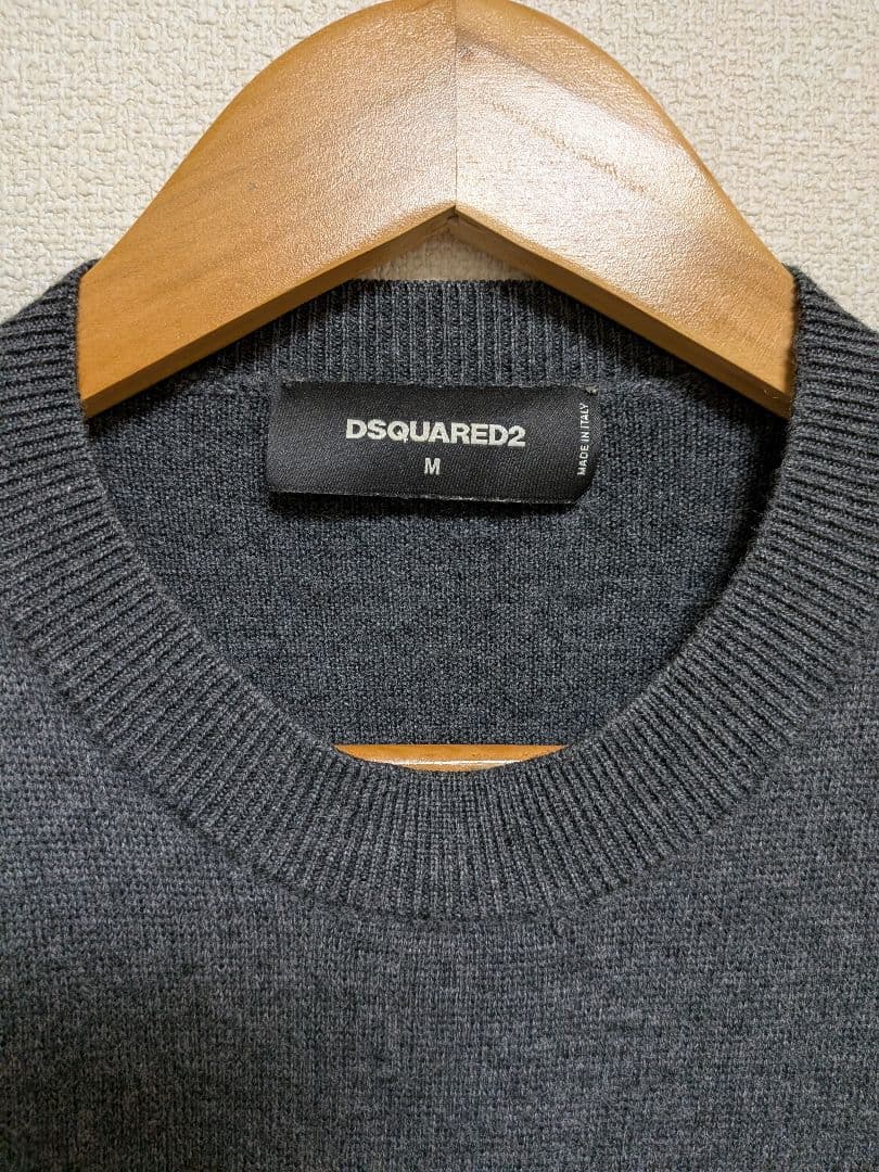 【美品】16aw DSQUARED2 ウールニット ジップデザイン セーター希少