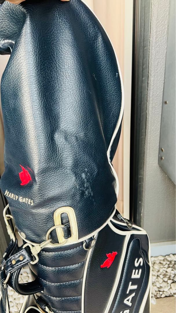 パーリーゲイツ キャディバッグ　紺　ネイビー　トーナメントモデル　三点式