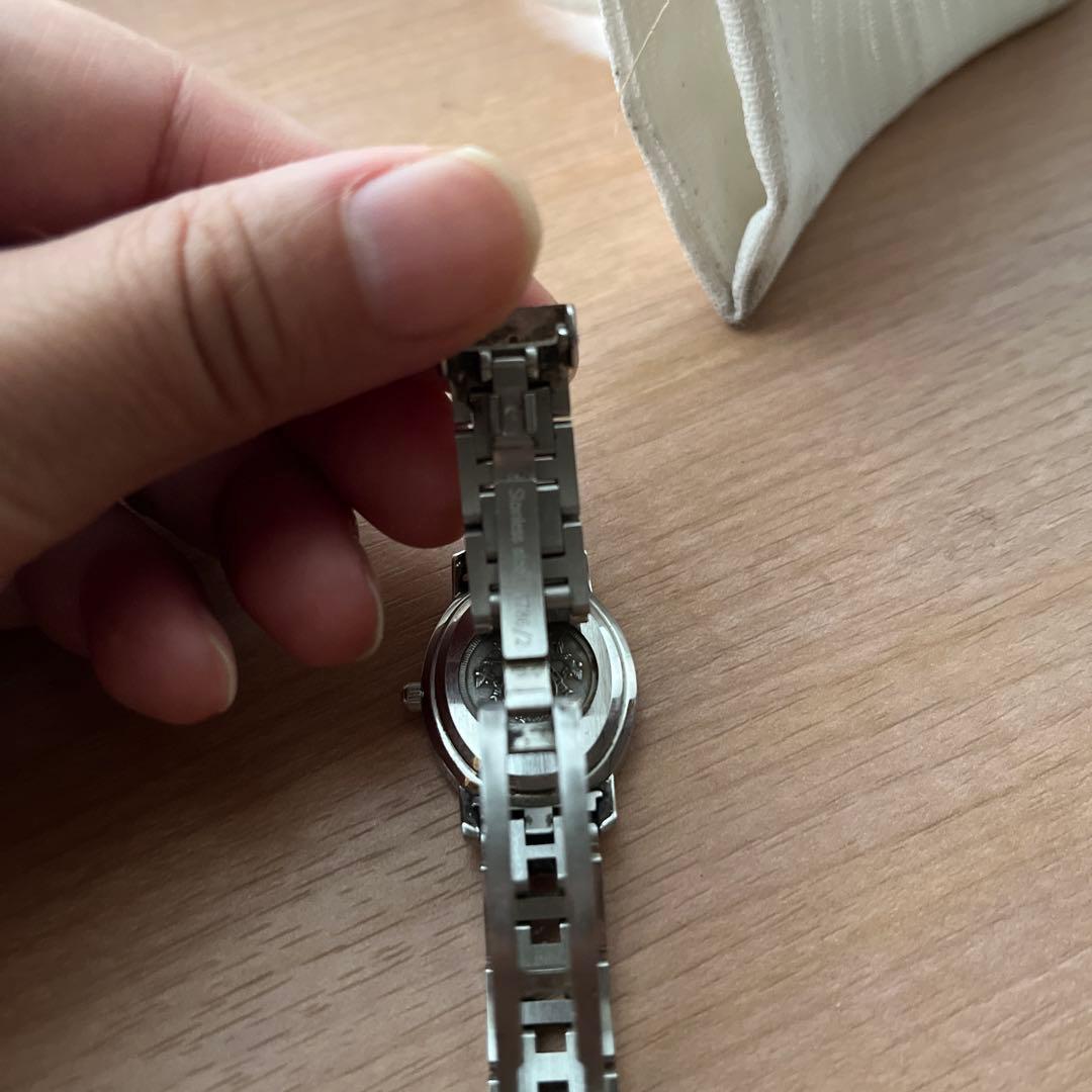 レア　HERMES エルメス　腕時計　クリッパー　オーバル　ホワイト　ステンレス