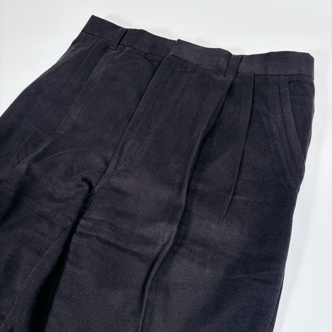 パンツ GIORGIO ARMANI /BLACK cotton Wide Slacks