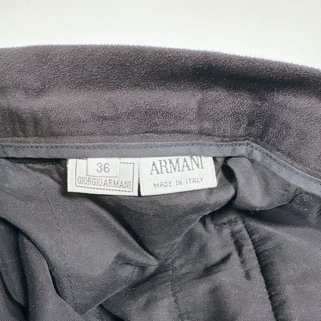 パンツ GIORGIO ARMANI /BLACK cotton Wide Slacks