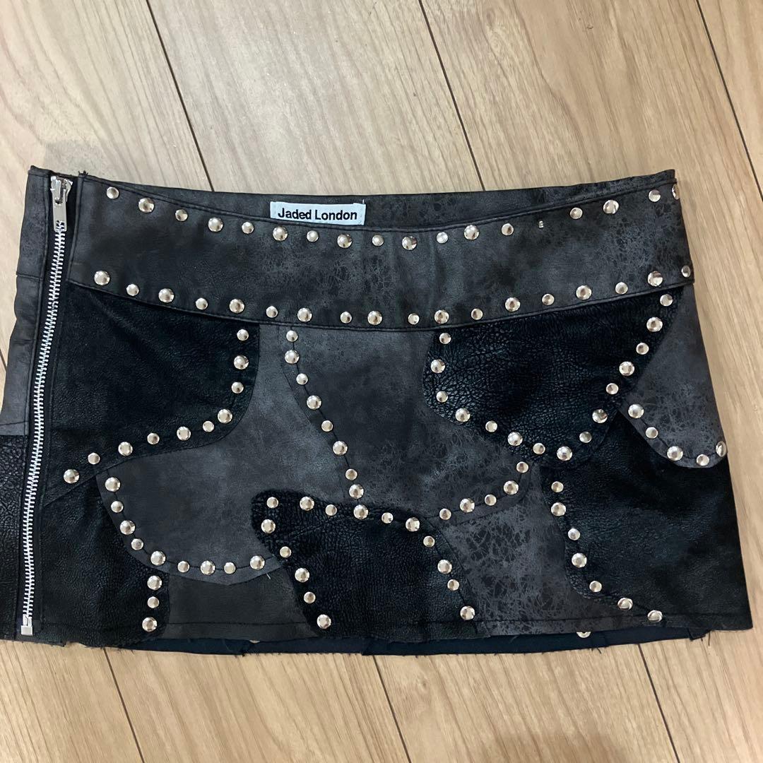 Jaded London スタッズ付きミニスカート ブラック